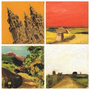Wenskaarten met camino-schilderijen van Willem Hoet|Reeks A