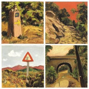 Wenskaarten met camino-schilderijen van Willem Hoet|Reeks B