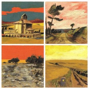 Wenskaarten met camino-schilderijen van Willem Hoet|Reeks C