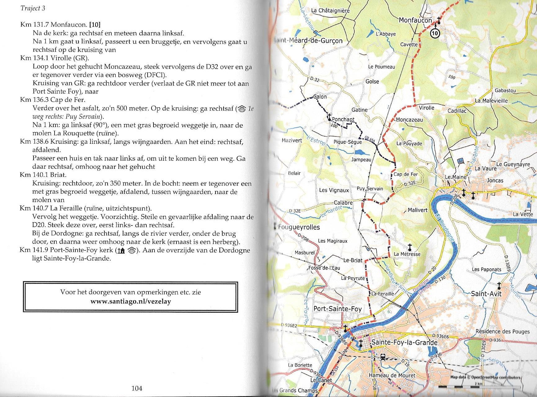 Pelgrimsweg van Vézelay naar St. Jean-Pied-de-Port - Variant via Bourges (Via Lemovicensis) - binnenbladzijden Pelgrimsweg van Vézelay naar St. Jean-Pied-de-Port - Variant via Bourges (Via Lemovicensis) - binnenbladzijden