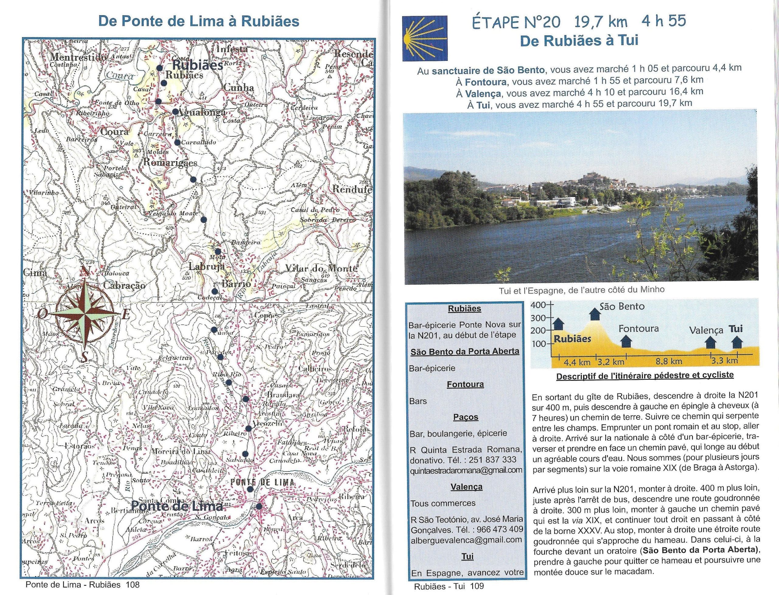 Sur le chemin de Saint-Jacques-de-Compostelle - Le Chemin Portugais, la Via Lusitana - binnenbladzijden