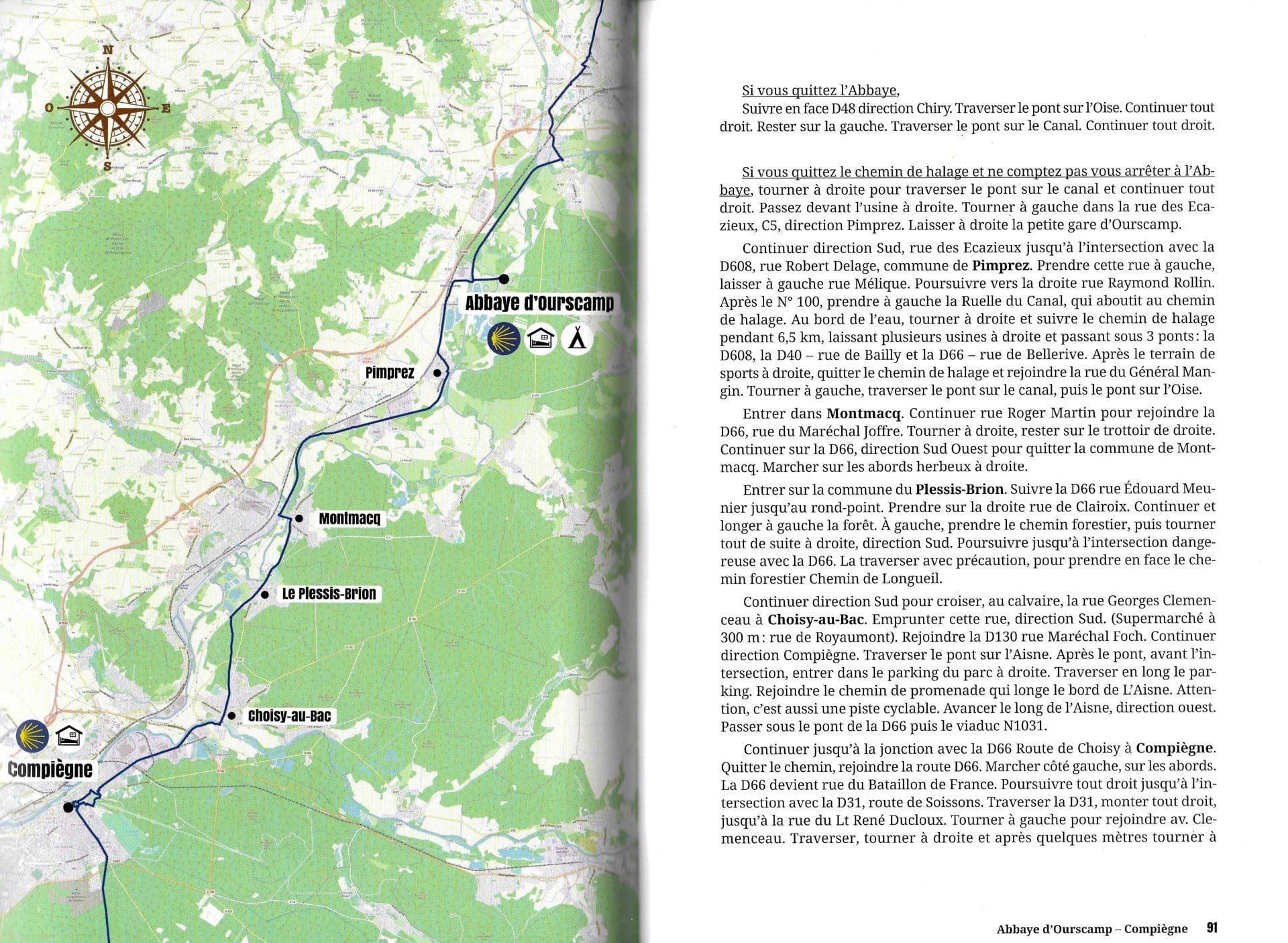 Chemin de Compostelle – Belgique - Paris – Binnenbladzijden