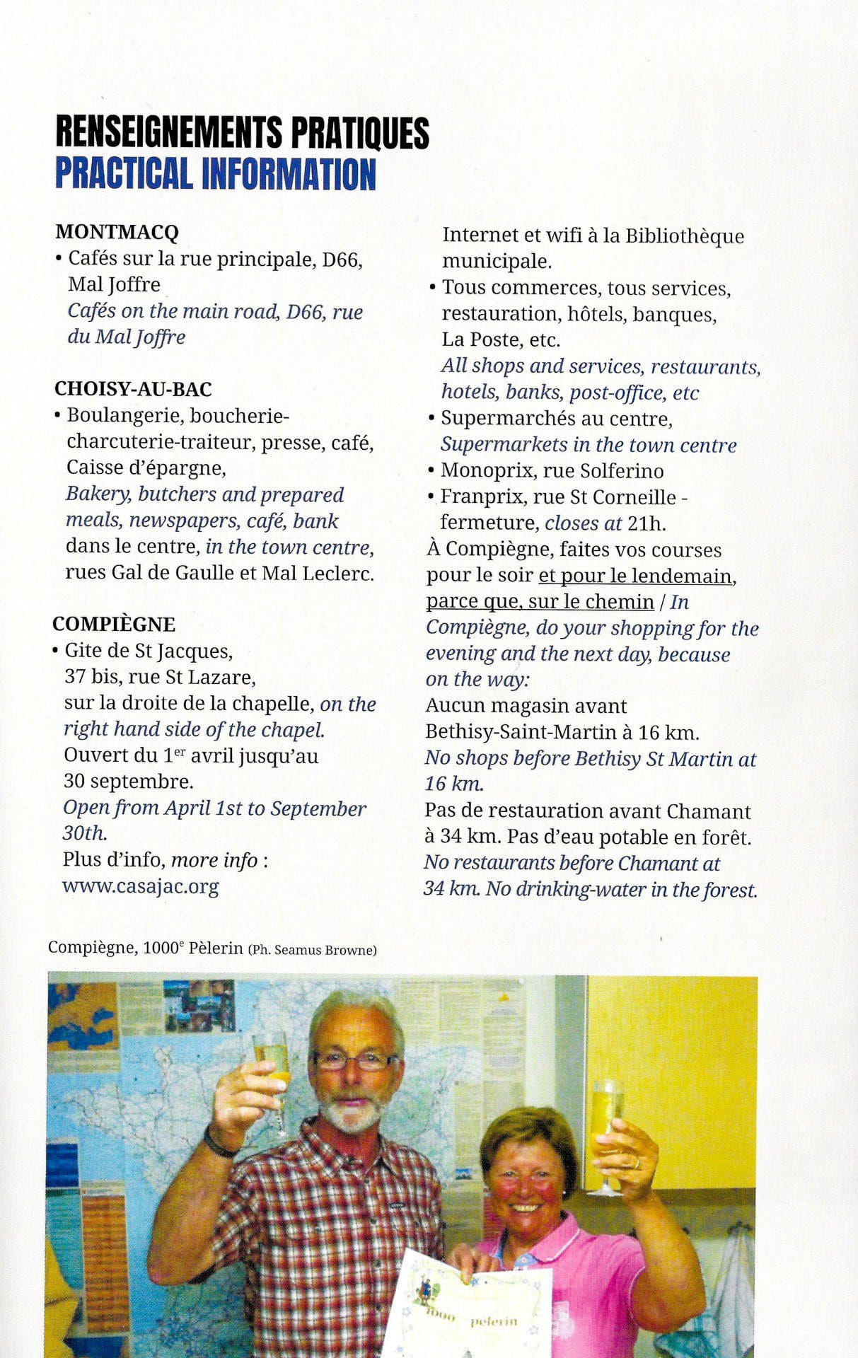 Chemin de Compostelle – Belgique - Paris – Binnenbladzijden