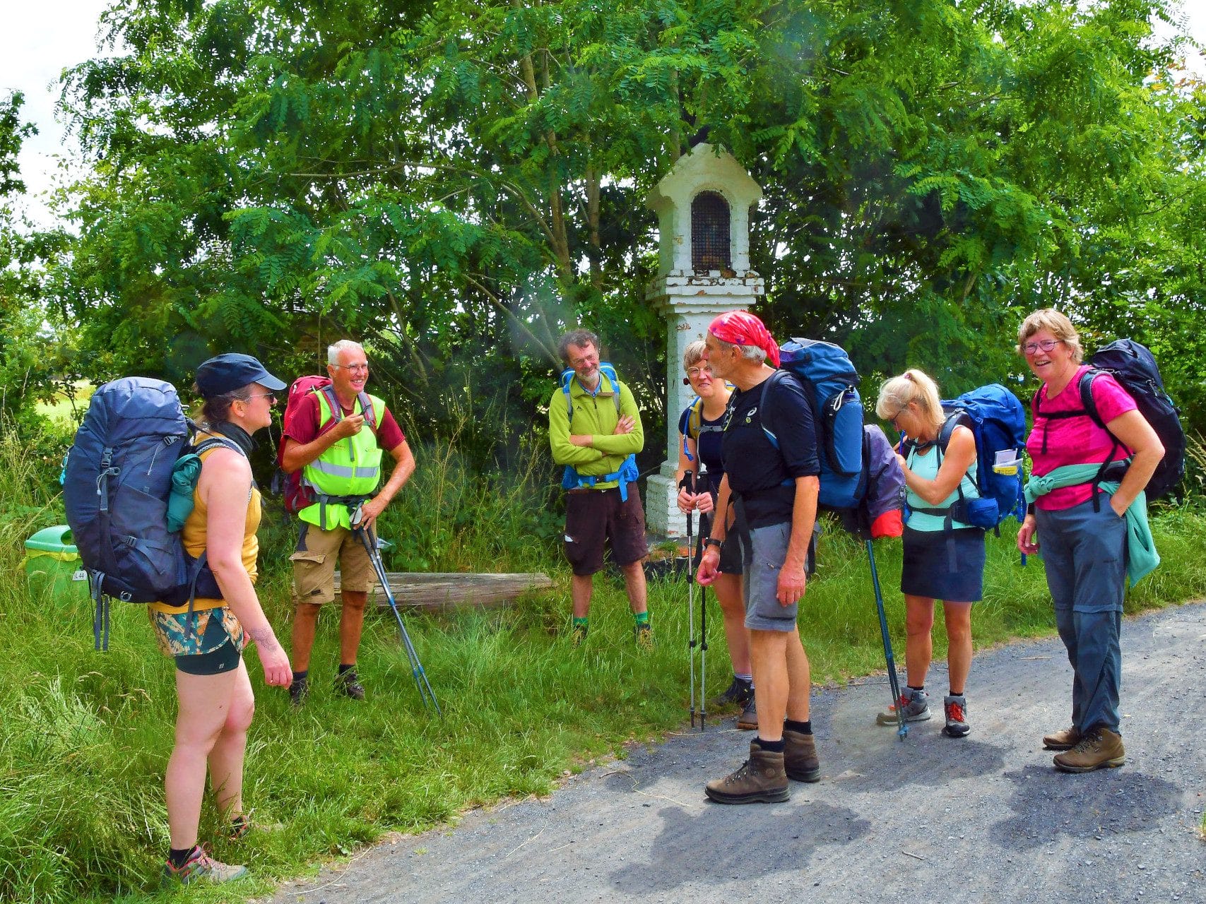 Genieten van het samen stappen op de Via Brugensis.